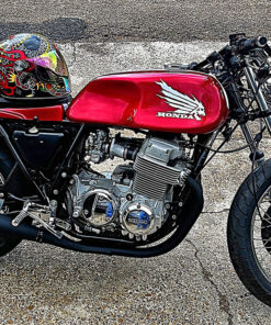 This CB750 SOHC cafe racer looks great and performs better after upgrading to Murray's Carb Kit.