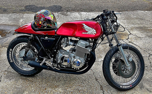 This CB750 SOHC cafe racer looks great and performs better after upgrading to Murray's Carb Kit.