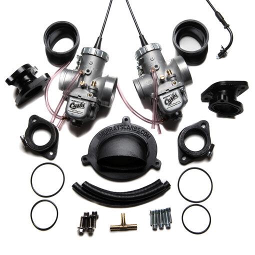 This picture shows everything included in Murray's Triumph America Speedmaster 790 and 865 Carburetor Kit.