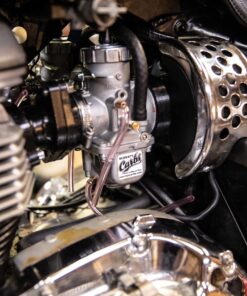 This Triumph has more power with Murray's Mikuni VM36 Carb Kit, and the rider will never have to buy another rebuild kit.