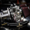 Performance carburetor kit for replacement stock Keihin carbs on all Honda CX500 motorcycles with Pedestal, and BBCR mono shock seats. The kit increases horsepower, torque, and drivability. Completely Plug and Play.
