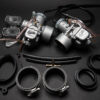 This picture shows everything included in Murray's T100 Bonneville 790 Carburetor Kit.