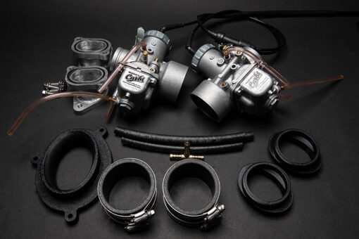 This picture shows everything included in Murray's T100 Bonneville 865 Carburetor Kit.