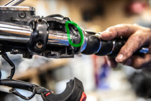 Removing the cableends from the throttle housing on a triumph speedmaster america motorcycle. 