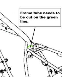 Kawasaki KZ400 ltd frame modification for fitment of Murray's performance carburetor kit. 