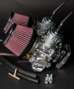 This is a photo of everything included with the purchase of Murray's XS650 Mikuni Carburetor kit.
