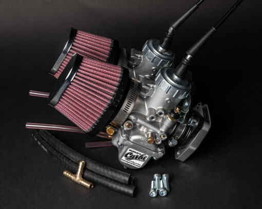 This is a photo of everything included with the purchase of Murray's XS650 Mikuni Carburetor kit.