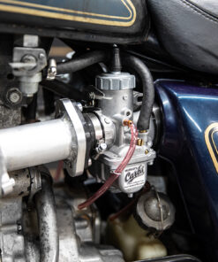 Left hand view of Murray's Honda CX500 Stock air box kit with the stock side covers on.